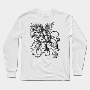 Vintage Heraldic Cupid Long Sleeve T-Shirt